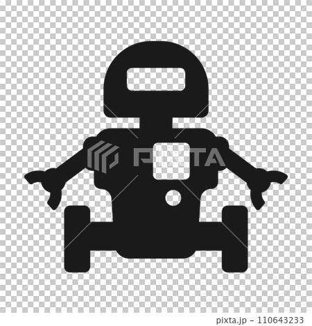 人型ロボットのシルエット 人型ロボットのシルエット 110643233