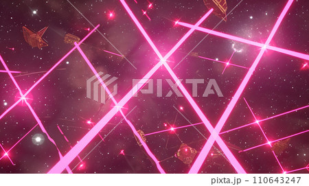 未来的な光の放射線 110643247