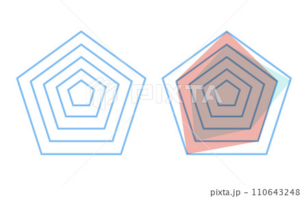 五角形のレーダーチャート 110643248