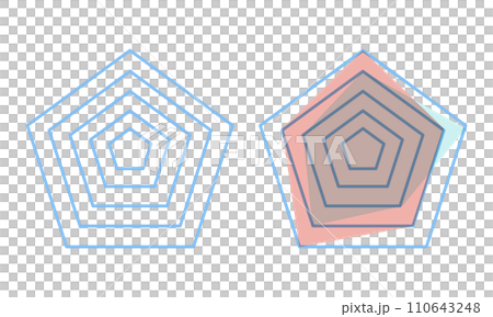 五角形のレーダーチャート 110643248