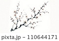 筆で描かれた和風デザインの梅 110644171