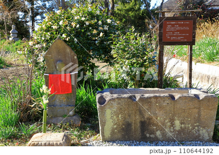 般若寺　水かけ地蔵尊と手水石船 110644192