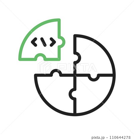 Piece of Code icon vector image. 110644278