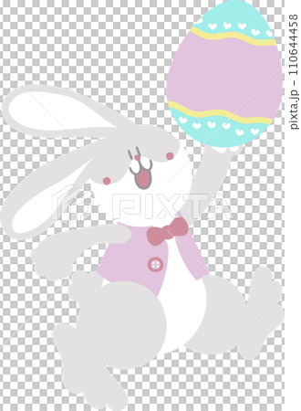 happy easter with bunny rabbit and egg, flat png transparent cartoon character design happy easter with bunny rabbit and egg, flat png transparent cartoon character design 110644458