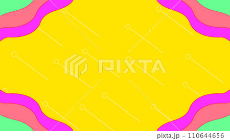 タイトルバック用の黄色いグラフィック背景 110644656