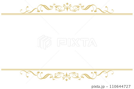 金の上下装飾のついたフレーム 金の上下装飾のついたフレーム 110644727