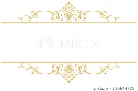 金のロイヤル装飾フレーム 110644729