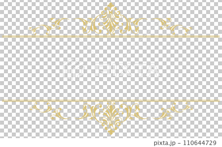 金のロイヤル装飾フレーム 110644729