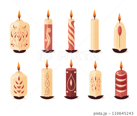 シンプルでかわいいキャンドル 110645243