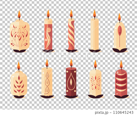 シンプルでかわいいキャンドル 110645243