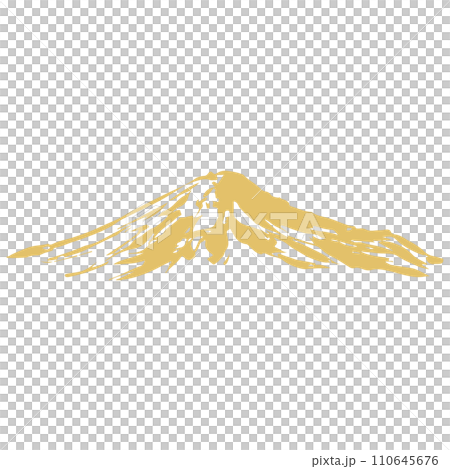 Golden mountain and cloud illustration material vector 110645676