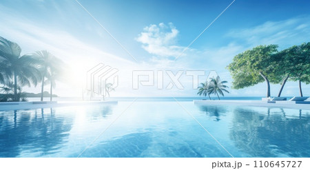 the swimming pool by lake tiki maldives 110645727