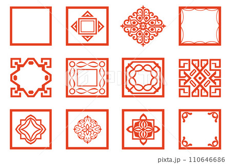 Chinese style message frame in vintage style Chinese style message frame in vintage style 110646686