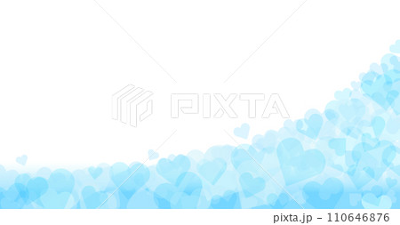 バレンタインに使える青いハートのベクター背景画像 バレンタインに使える青いハートのベクター背景画像 110646876
