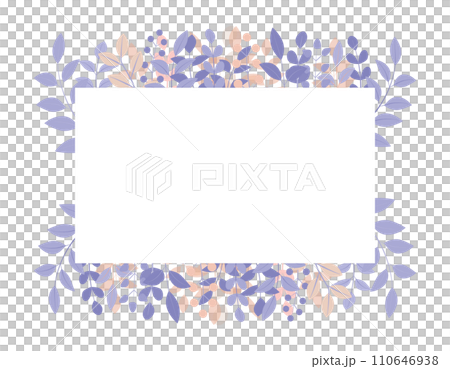 帶有煙熏粉紅色植物的向量框架材料 110646938