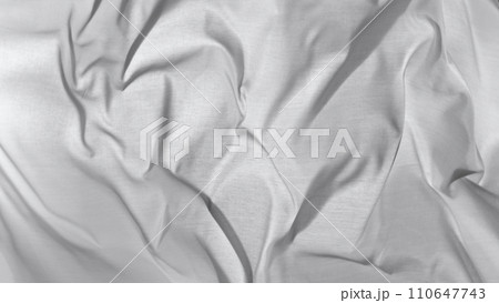 Pastel color transparent silk fabric flowing by wind, close-up 110647743
