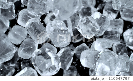 Crushing Ice Explosion Texture Background, Close-up 110647797