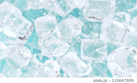 Crushing Ice Explosion Texture Background, Close-up 110647809