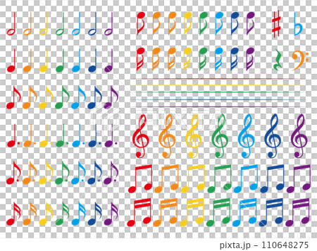 musical notes rainbow musical notes rainbow 110648275