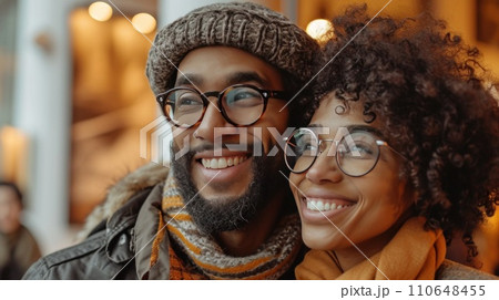 Couple celebrating milestones, their affection evident in warm, tight embraces Couple celebrating milestones, their affection evident in warm, tight embraces 110648455