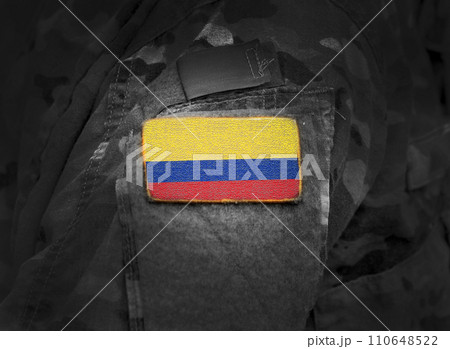 Flag of Colombia on military uniform (collage) Flag of Colombia on military uniform (collage) 110648522