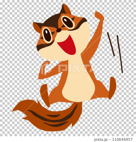 手描きのかわいいシマリスキャラクター26 (感激ガッツポーズ) 手描きのかわいいシマリスキャラクター26 (感激ガッツポーズ) 110648957