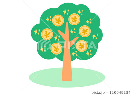 お金のなる木のベクターイラスト 110649184