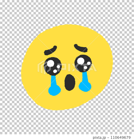 含淚的Emoji表情-簡單可愛的手繪含淚哭臉設計素材 含淚的Emoji表情-簡單可愛的手繪含淚哭臉設計素材 110649679
