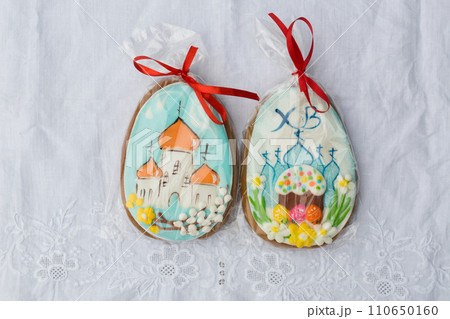 gingerbread with glaze for the Easter holiday gingerbread with glaze for the Easter holiday 110650160