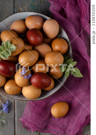 Still life with eggs and flowers Still life with eggs and flowers 110650208