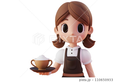 カフェのウエイトレスのおねえさん 110650933