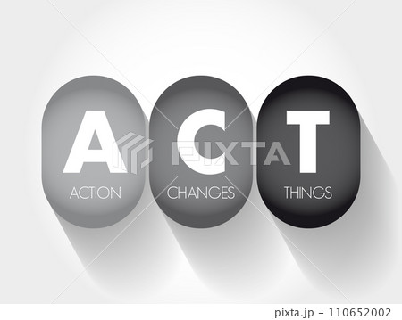ACT - Action Changes Things acronym, business concept background 110652002
