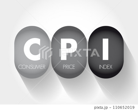CPI Consumer Price Index - measures the average change in prices over time that consumers pay for a basket of goods and services, acronym text concept for presentations and reports 110652019