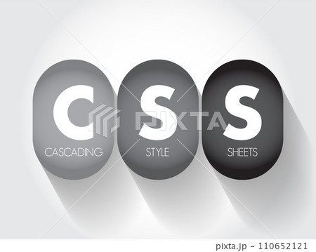CSS Cascading Style Sheets - language used for describing the presentation of a document written in a markup language, acronym text concept background CSS Cascading Style Sheets - language used for describing the presentation of a document written in a markup language, acronym text concept background 110652121