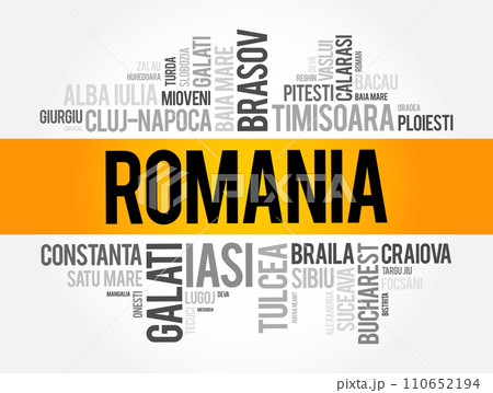 List of cities in Romania word cloud collage, business and travel concept background List of cities in Romania word cloud collage, business and travel concept background 110652194