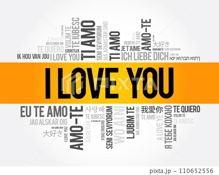 love words "I love you" in different languages of the world 110652556