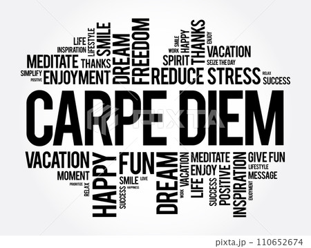 Carpe Diem word cloud collage, concept background 110652674