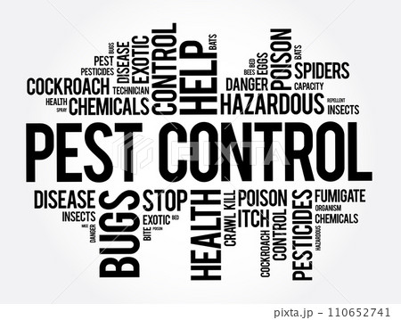 Pest Control word cloud collage, health concept background 110652741