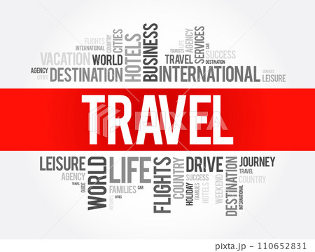 Travel word cloud collage, concept backgroundのイラスト素材 [110652831] - PIXTA