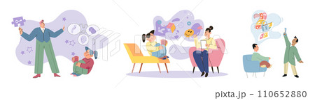 Mental health vector illustration. Self reflection and contemplation contribute to self awareness and mental health improvement Accessible and affordable health care services are essential Mental health vector illustration. Self reflection and contemplation contribute to self awareness and mental health improvement Accessible and affordable health care services are essential 110652880
