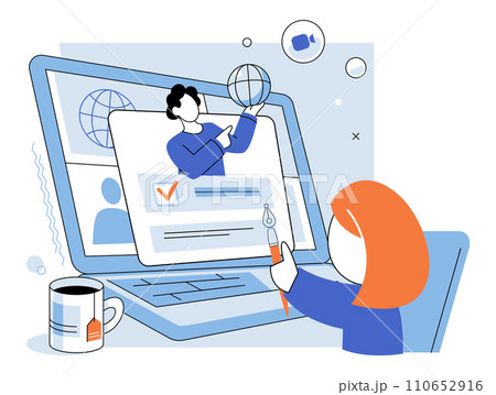 Online education vector illustration. Online education platforms provide wide range training programs, empowering individuals to acquire new skills and expand their knowledge The concept e learning 110652916