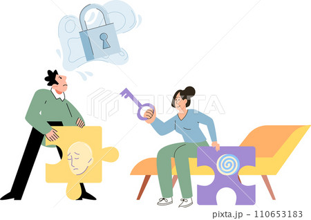 Game therapy vector illustration. Gaming can offer occupational opportunities for individuals with disabilities, promoting inclusivity and empowerment Learning through games provides interactive Game therapy vector illustration. Gaming can offer occupational opportunities for individuals with disabilities, promoting inclusivity and empowerment Learning through games provides interactive 110653183