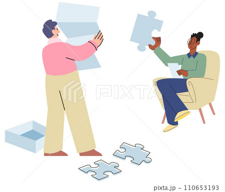 Game therapy vector illustration. The game therapy metaphor highlights transformative power games in therapeutic settings Professionals in game therapy provide specialized guidance and expertise 110653193