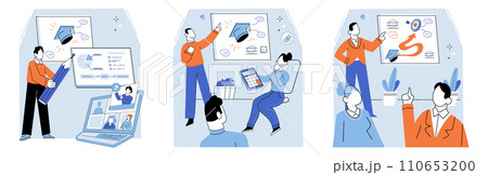 Financial education vector illustration. Finance and economy go hand in hand, and comprehensive financial education covers both aspects Studying finance involves delving into various topics 110653200