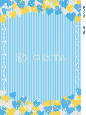 ハートとストライプのホワイトデー背景-縦-2 110653201