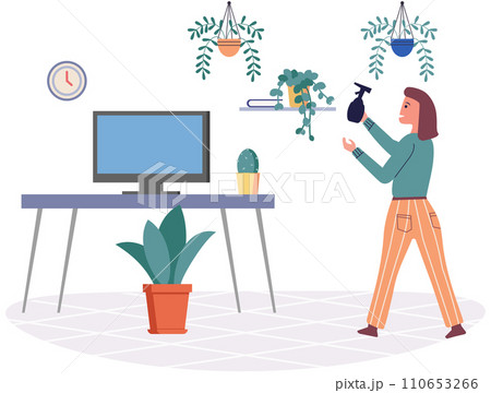 People relaxing vector illustration. People find happiness in calmness their surroundings Engaging in pleasurable pastimes brings sense leisure The relaxed atmosphere helps people feel at ease 110653266
