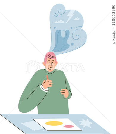 Mental health vector illustration. Feelings and emotions provide valuable information about individuals mental state and wellbeing The mentality and mindset play significant role in shaping persons Mental health vector illustration. Feelings and emotions provide valuable information about individuals mental state and wellbeing The mentality and mindset play significant role in shaping persons 110653290