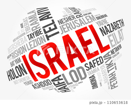 List of cities and towns in Israel, word cloud collage, business and travel concept background List of cities and towns in Israel, word cloud collage, business and travel concept background 110653618