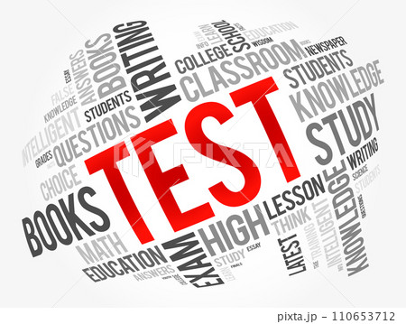 TEST word cloud collage, education concept background 110653712