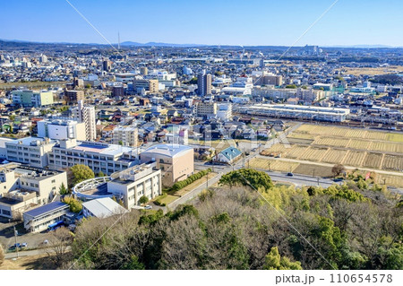 尾張旭市、スカイワードあさひから眺めた街並み(尾張旭駅・市役所方面) 尾張旭市、スカイワードあさひから眺めた街並み(尾張旭駅・市役所方面) 110654578